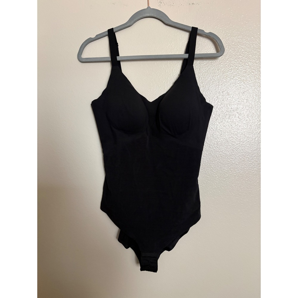 Honeylove Cami Bodysuit Black Shapewear Wireless Bra Cup LWBS0101 Women's Large